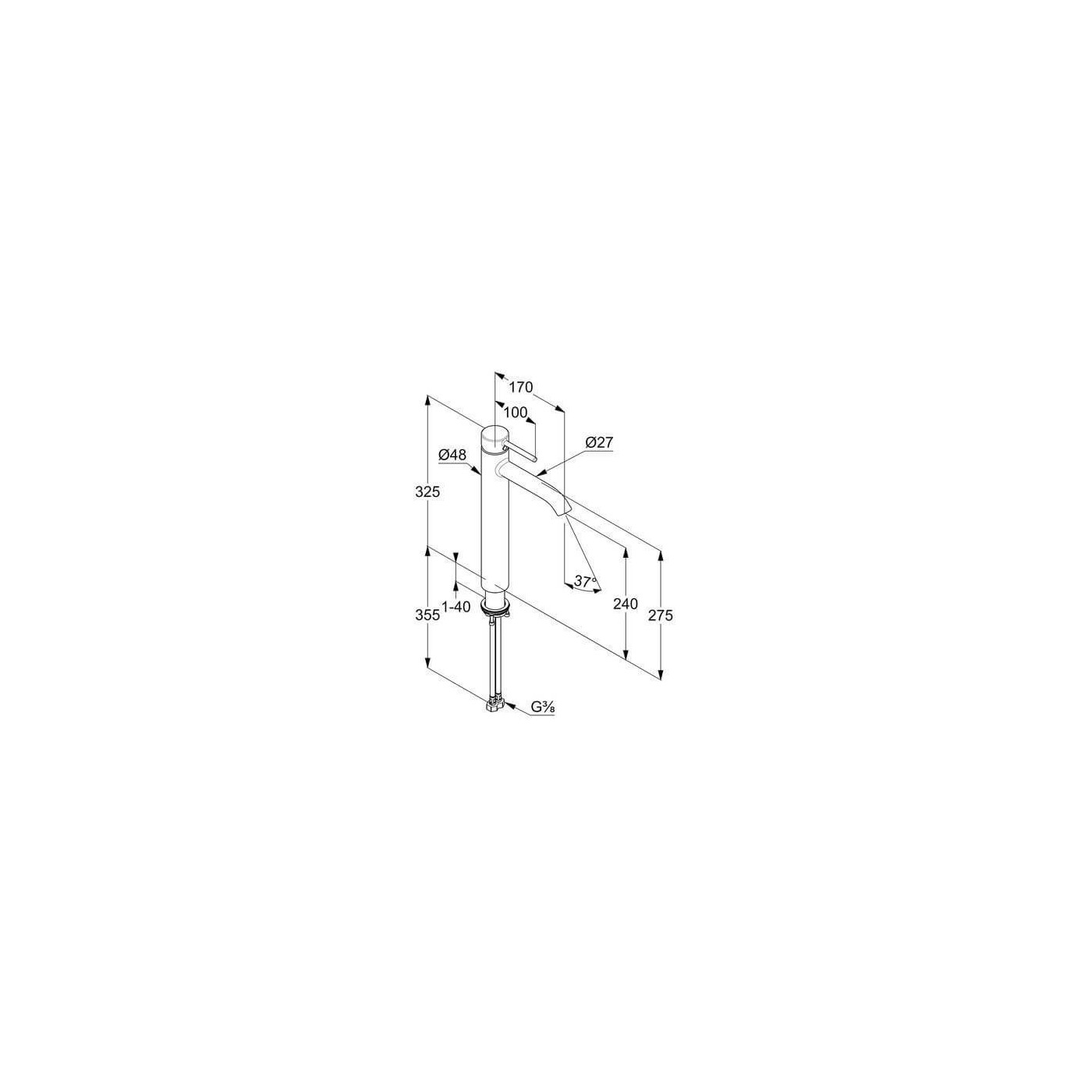 Bateria Umywalkowa Bozz New Wysoka Chrom 382860576 Kludi