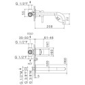 Bateria Umywalkowa Podtynkowa Tiber Steel V17050 Vema