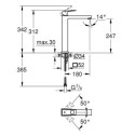 Bateria Umywalkowa Eurocube XL Brushed Hard Graphite 23406AL0 Grohe