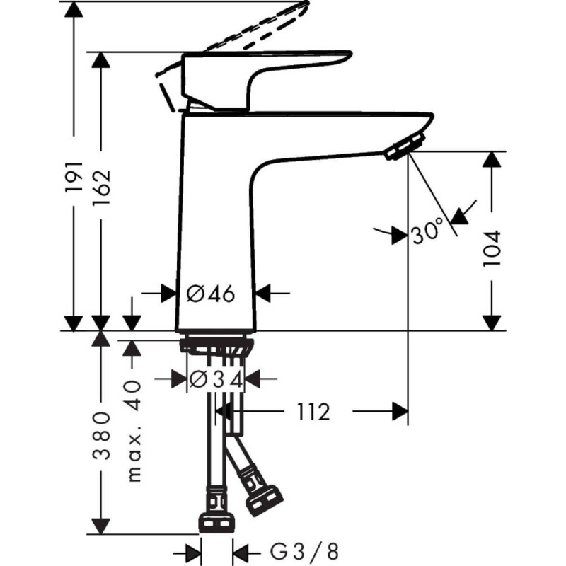 Bateria Umywalkowa Talis E 71712670 Hansgrohe