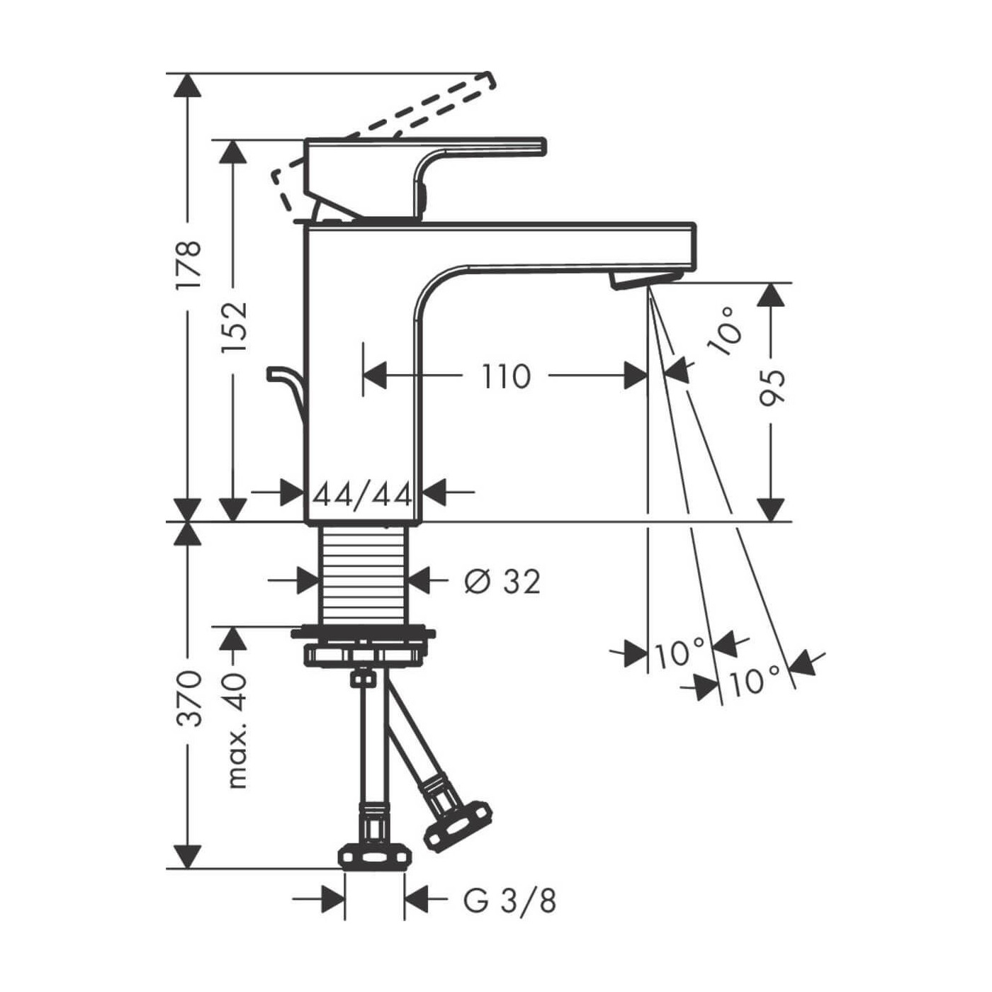 Bateria Umywalkowa Vernis Shape 71561670 Hansgrohe