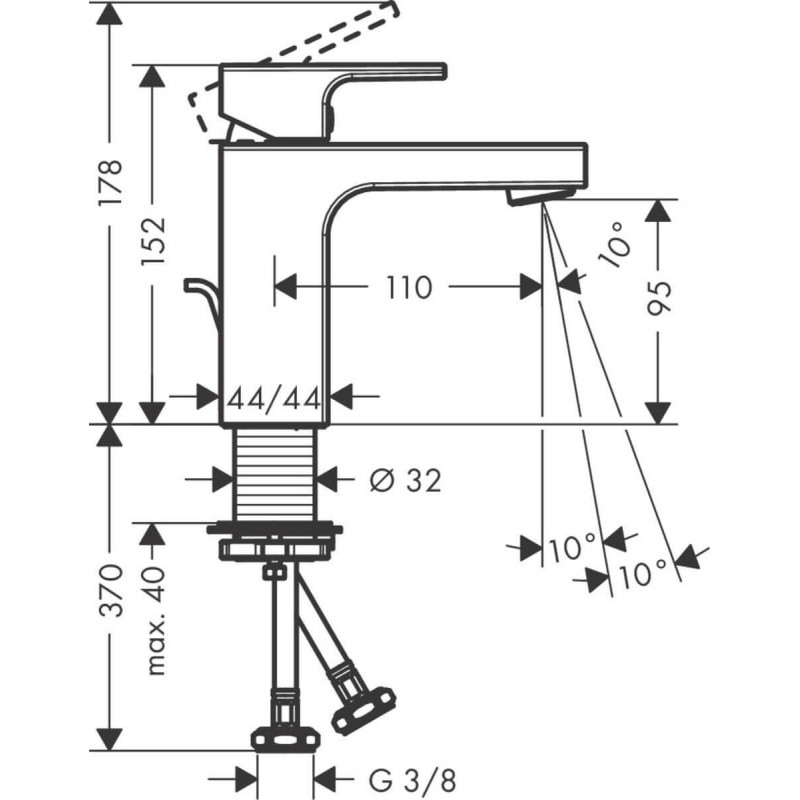 Bateria Umywalkowa Vernis Shape 71561670 Hansgrohe
