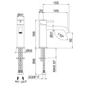 Bateria Umywalkowa Maira Czarna V27011 Vema