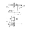 2-Otworowa Bateria Umywalkowa Rozmiar M GROHE Plus Brushed Hard Graphite 29303AL3 Grohe