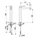 Bateria Umywalkowa Logon Czarna XL 5132-612-81 KFA