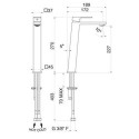 Bateria Umywalkowa Wysoka Lys V25021 Vema