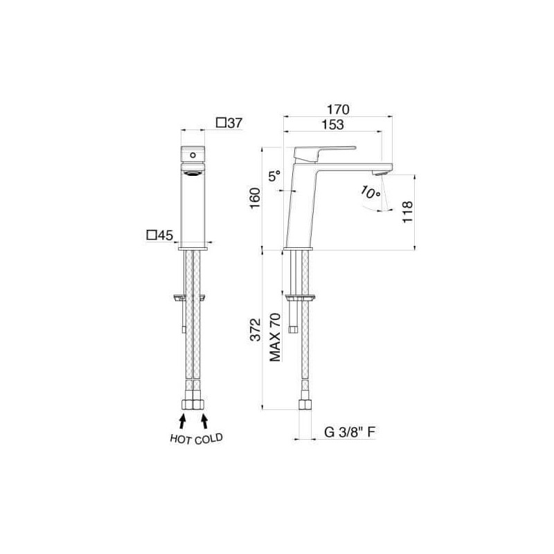 Bateria Umywalkowa Lys V25011 Vema