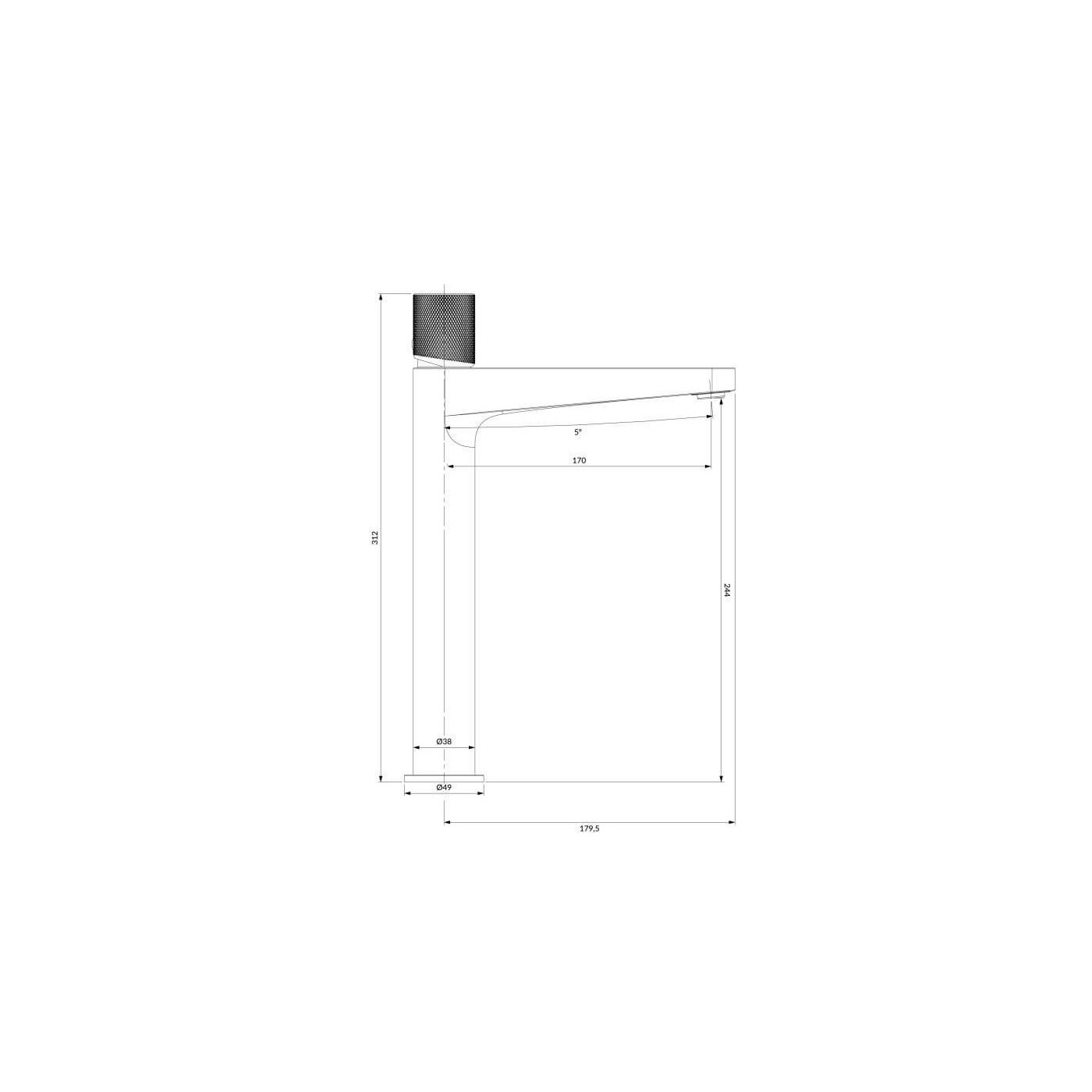 Bateria Umywalkowa Stojąca Contour Chrom CT8012CR Omnires