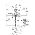 Bateria Umywalkowa Start Edge FastFixation Rozmiar L Chrom 24201001 Grohe