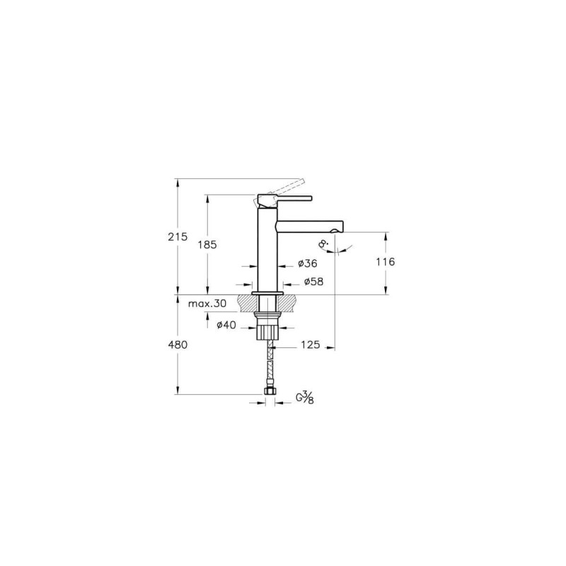Bateria Umywalkowa Origin Copper A4255626 Vitra