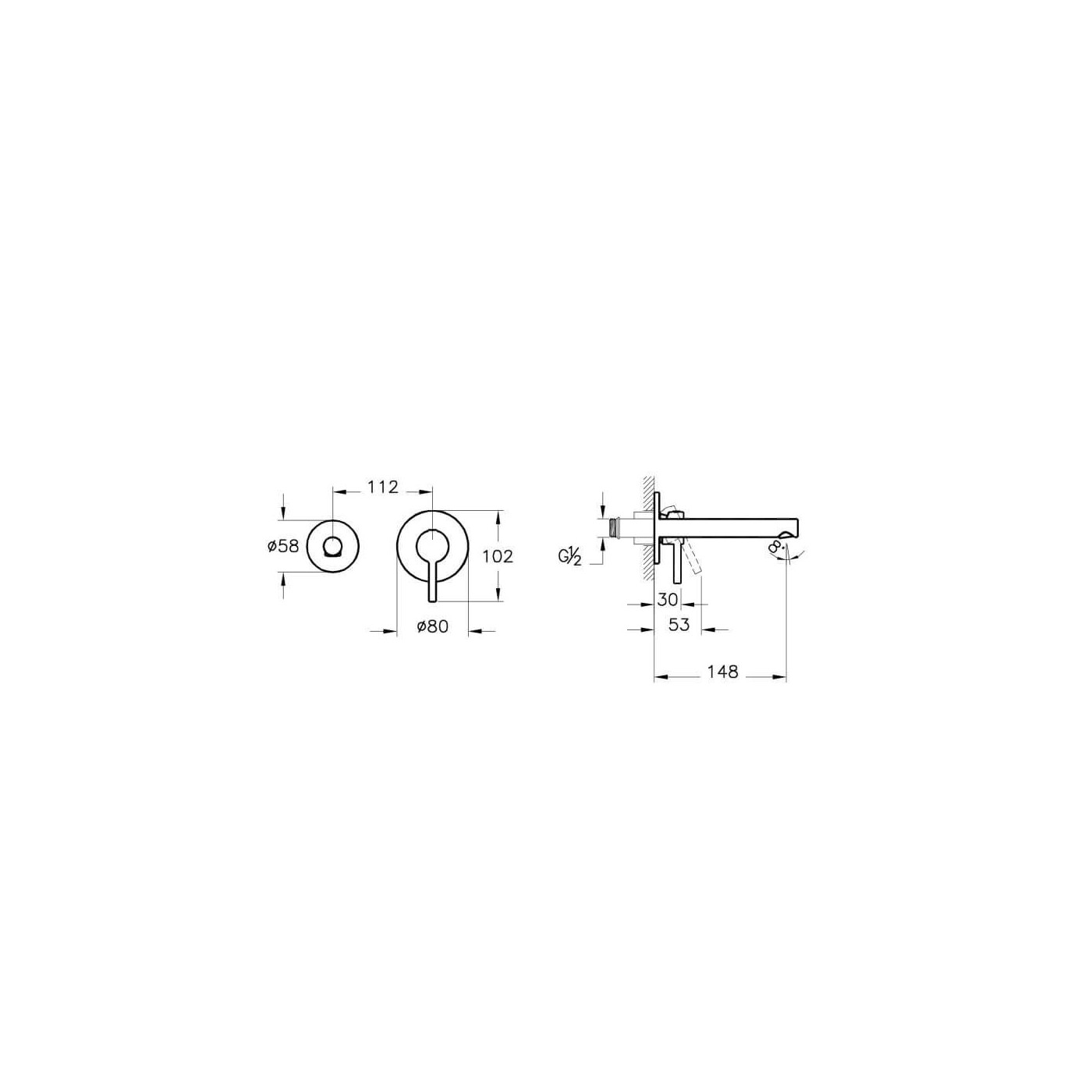 Bateria Umywalkowa Podtynkowa Origin A42581 Vitra