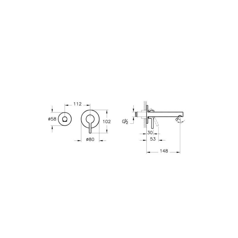 Bateria Umywalkowa Podtynkowa Origin A42581 Vitra