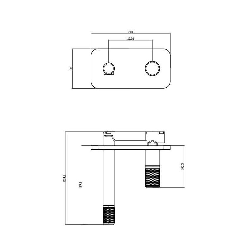 Bateria Umywalkowa Podtynkowa Ardesia 10x20 F-design