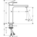 Bateria Umywalkowa Wysoka Czarna Vernis Shape 190 71591670 Hansgrohe