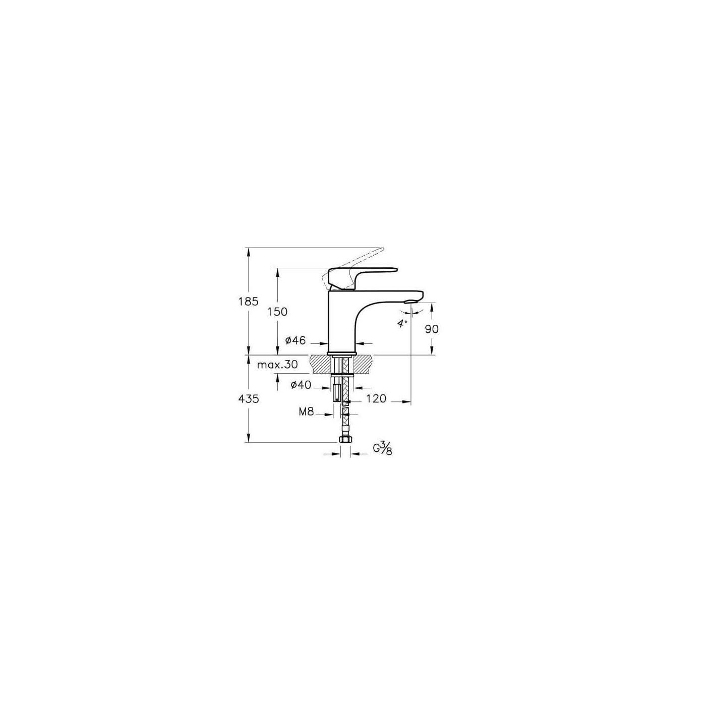 Bateria Umywalkowa Root R A4270523EXP Złoty Vitra