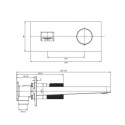 Bateria Umywalkowa Podtynkowa Contour Antracyt CT8015AT Omnires