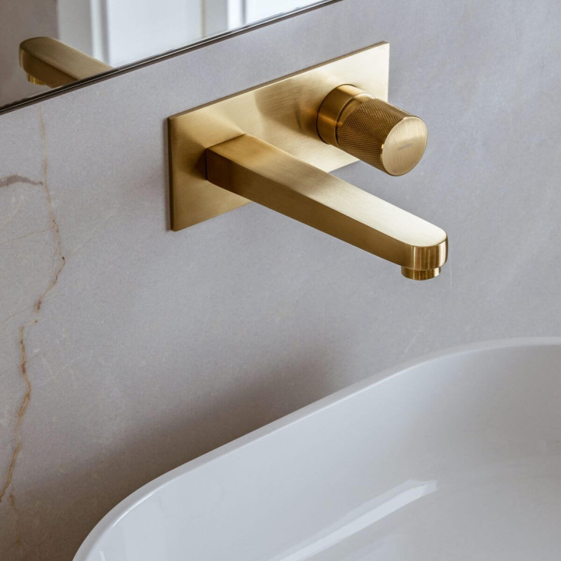 Bateria Umywalkowa Podtynkowa Contour Złoty Szczotkowany CT8015GLB Omnires