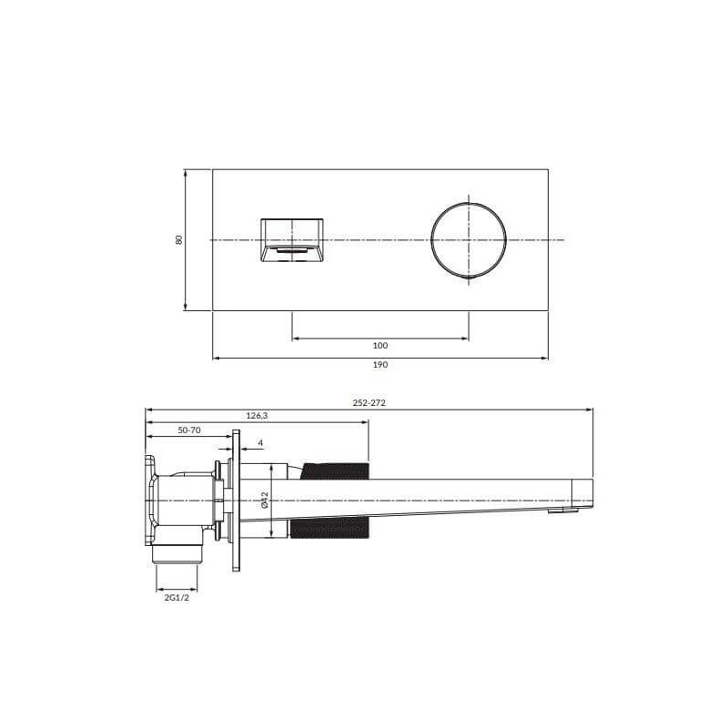Bateria Umywalkowa Podtynkowa Contour Chrom CT8015CR Omnires