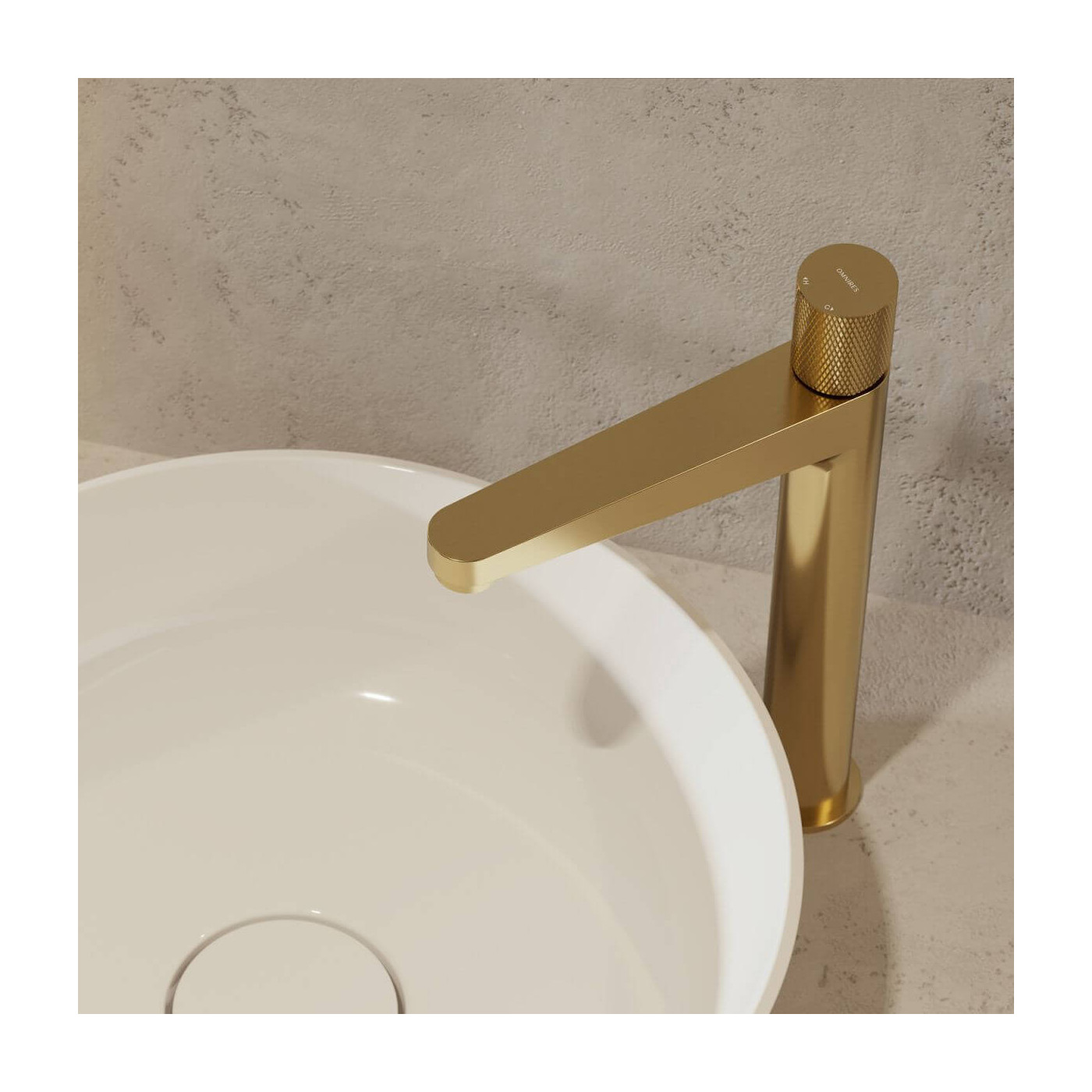 Bateria Umywalkowa Stojąca Contour Złoty Szczotkowany CT8012GLB Omnires