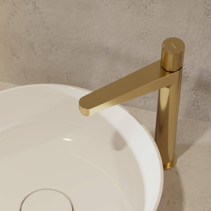 Bateria Umywalkowa Stojąca Contour Złoty Szczotkowany CT8012GLB Omnires