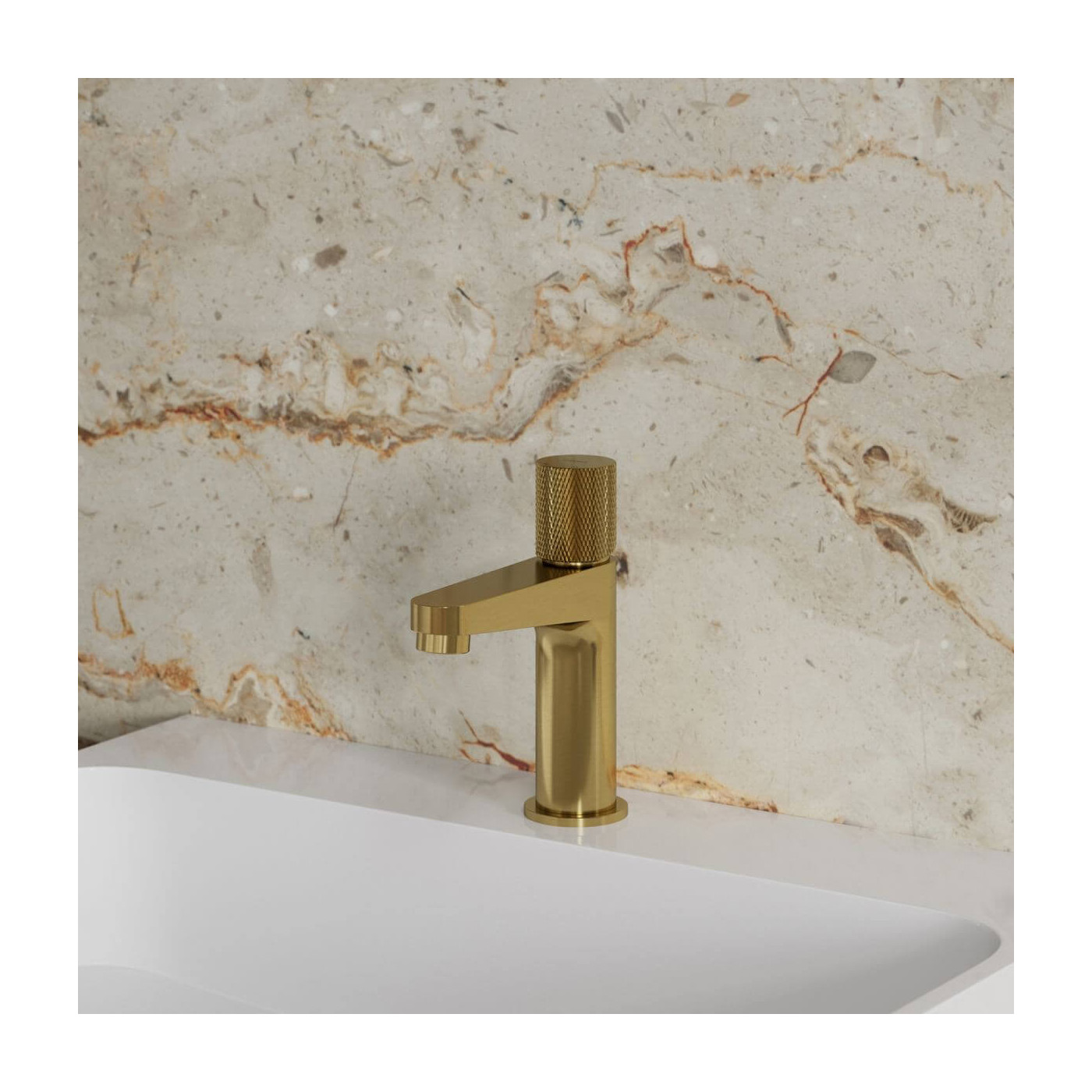 Bateria Umywalkowa Stojąca Contour Złoty Szczotkowany CT8010GLB Omnires