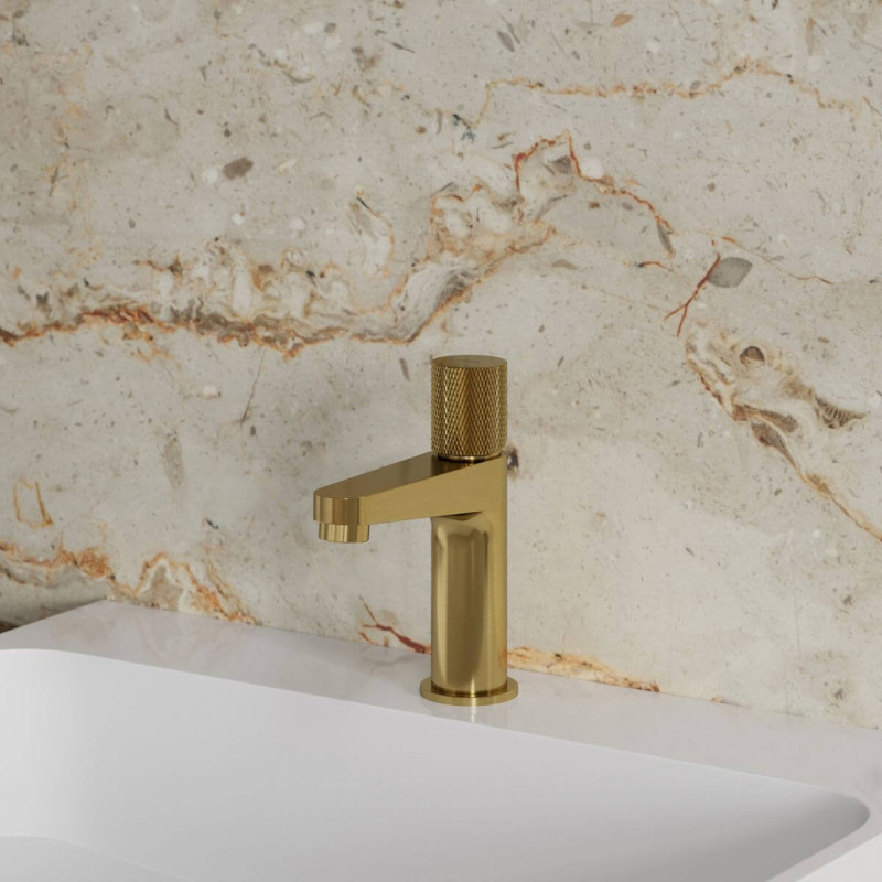Bateria Umywalkowa Stojąca Contour Złoty Szczotkowany CT8010GLB Omnires