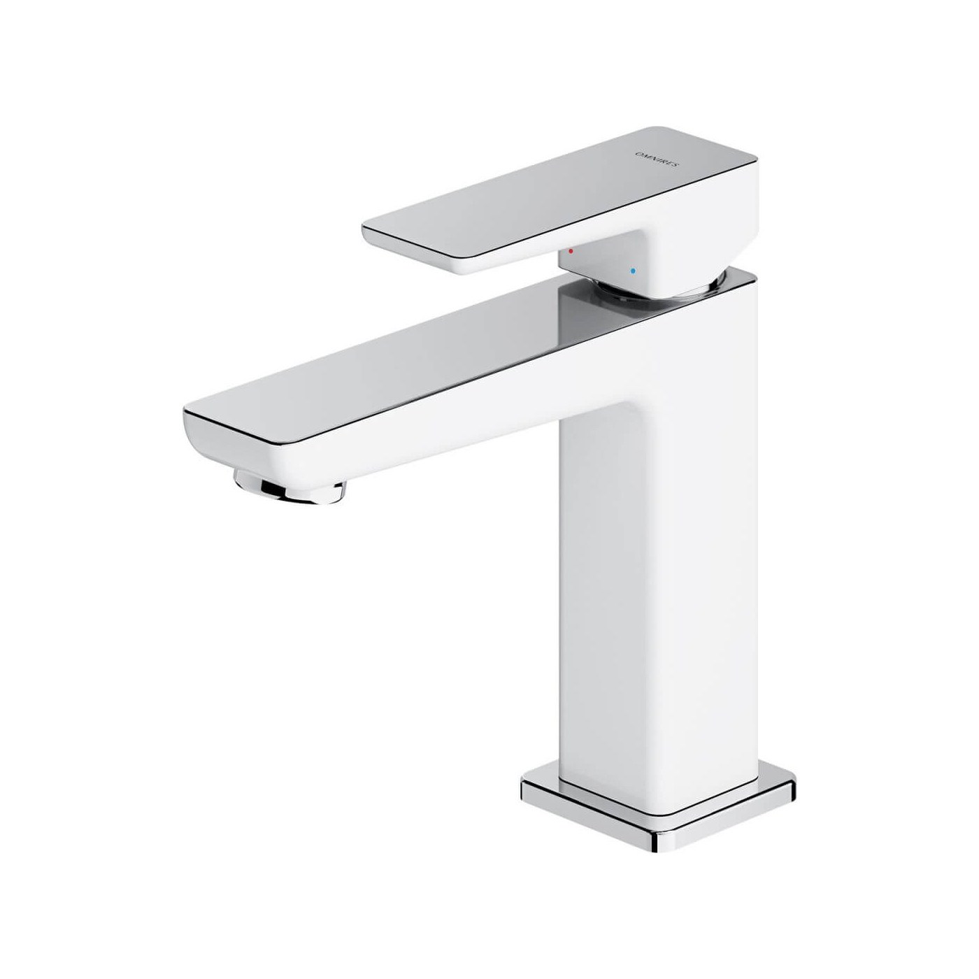 Bateria Umywalkowa Stojąca Parma Chrom/Biały PM7410CRB Omnires