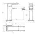 Bateria Umywalkowa Stojąca Parma Chrom PM7410CR Omnires