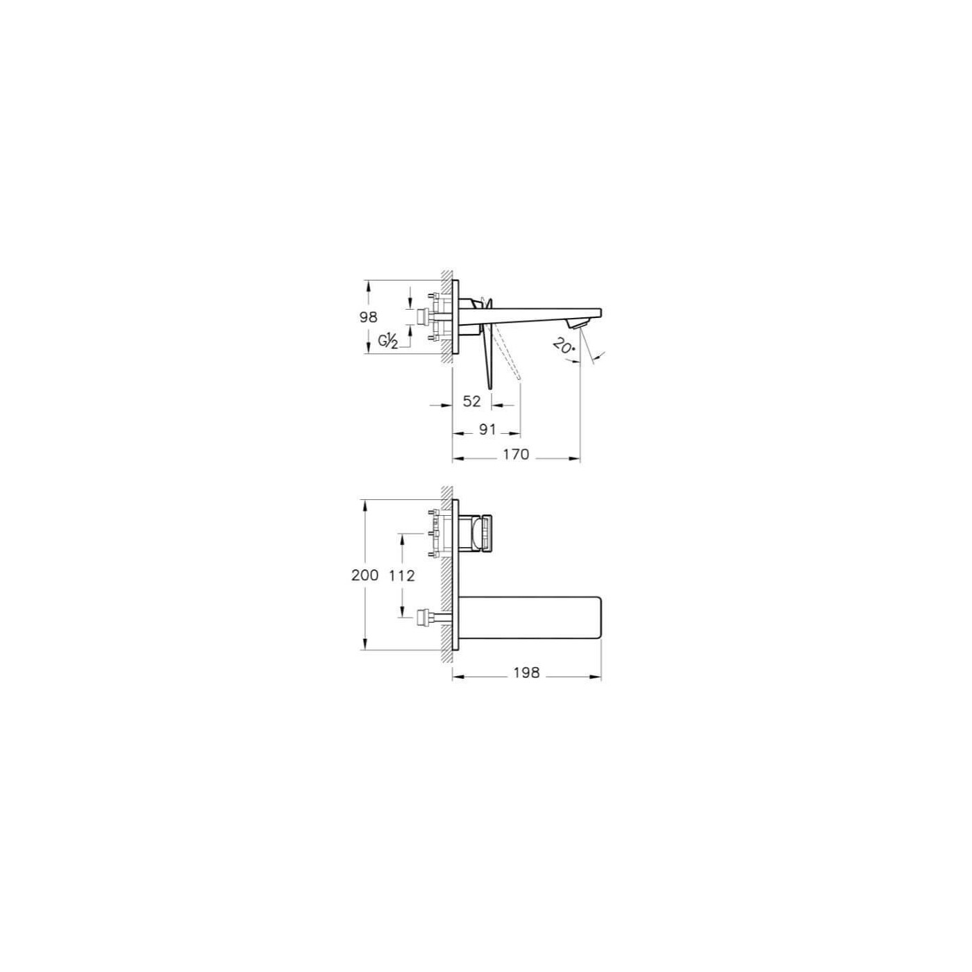 Bateria Umywalkowa Podtynkowa Brava Chrom A42394EXP Vitra