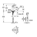 Bateria Umywalkowa Rozmiar S Z Bidetką Eurosmart Chrom 23124003 Grohe