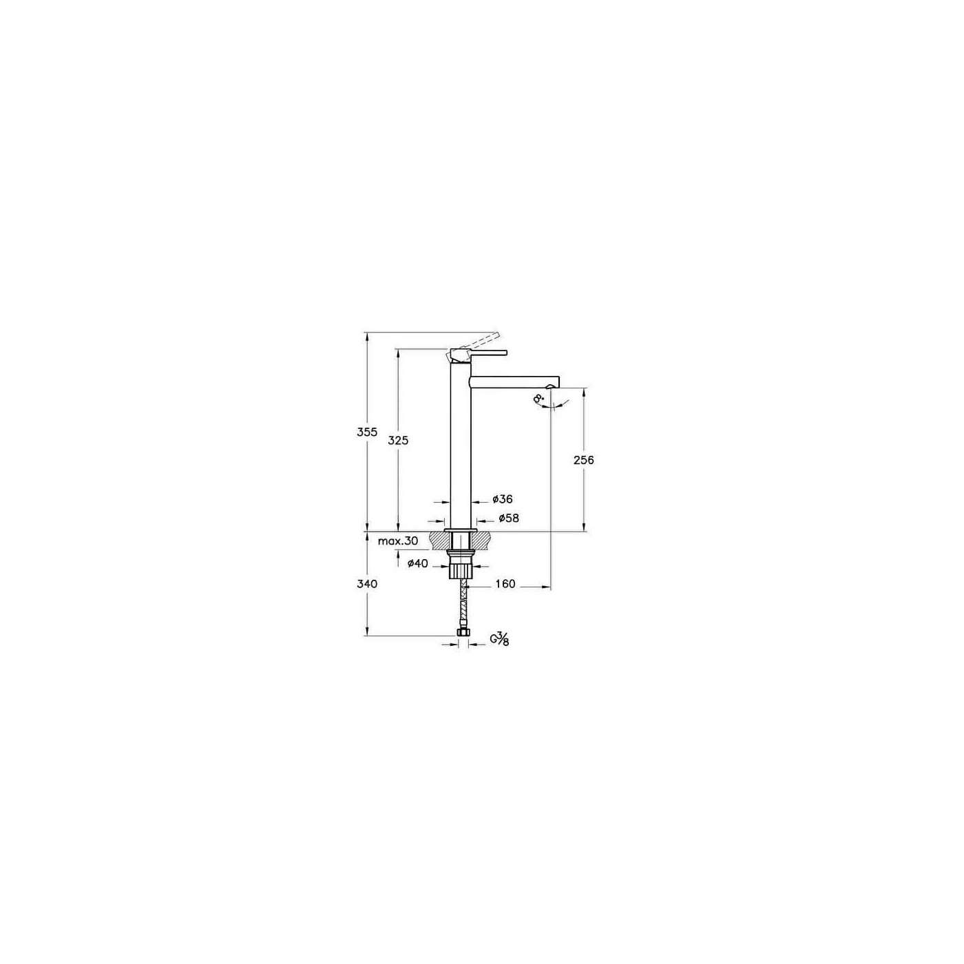Jednouchwytowa Bateria Umywalkowa Origin Chrom A42558 Vitra