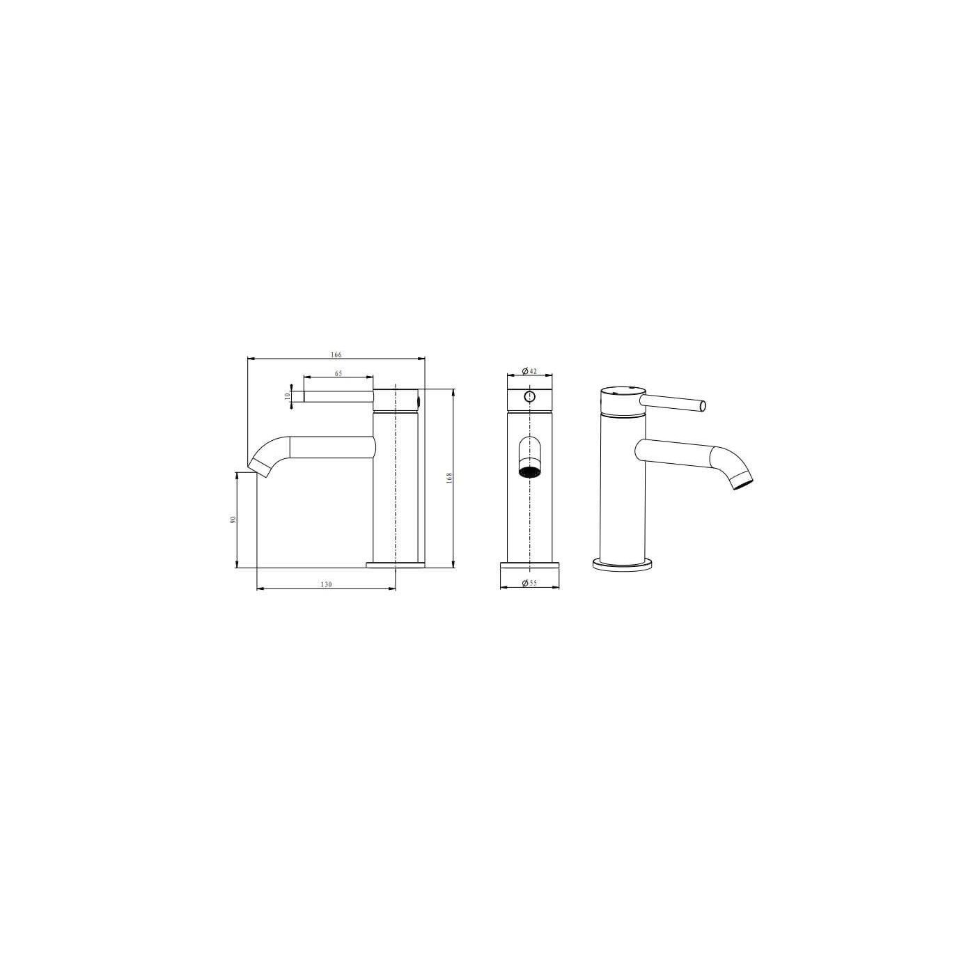Bateria Umywalkowa Fly Niska Chrom 03010CHR Emporia