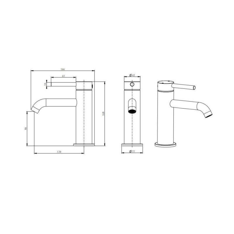 Bateria Umywalkowa Fly Niska Chrom 03010CHR Emporia