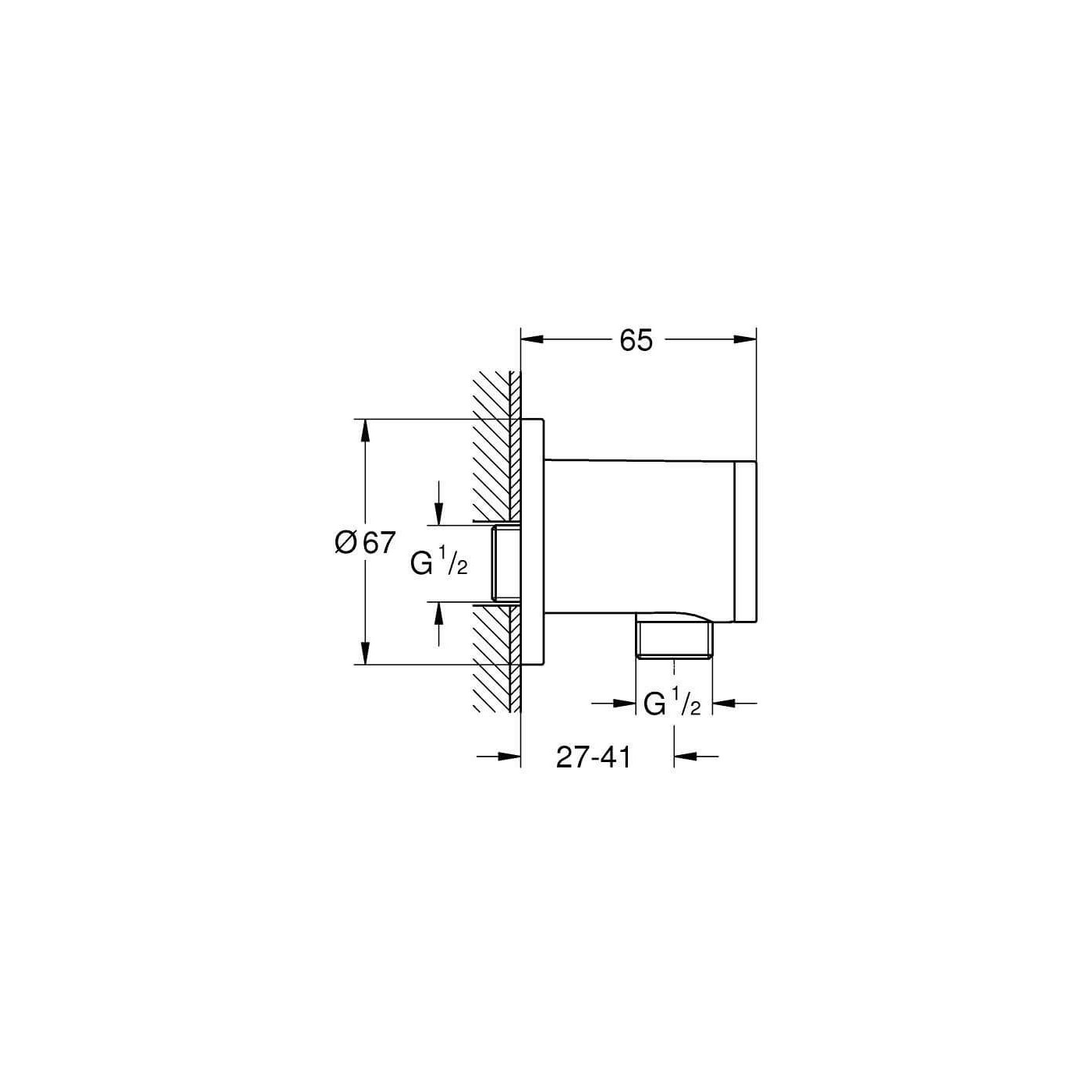 Kolanko Przyłączeniowe Tempesta Chrom 28680001 Grohe