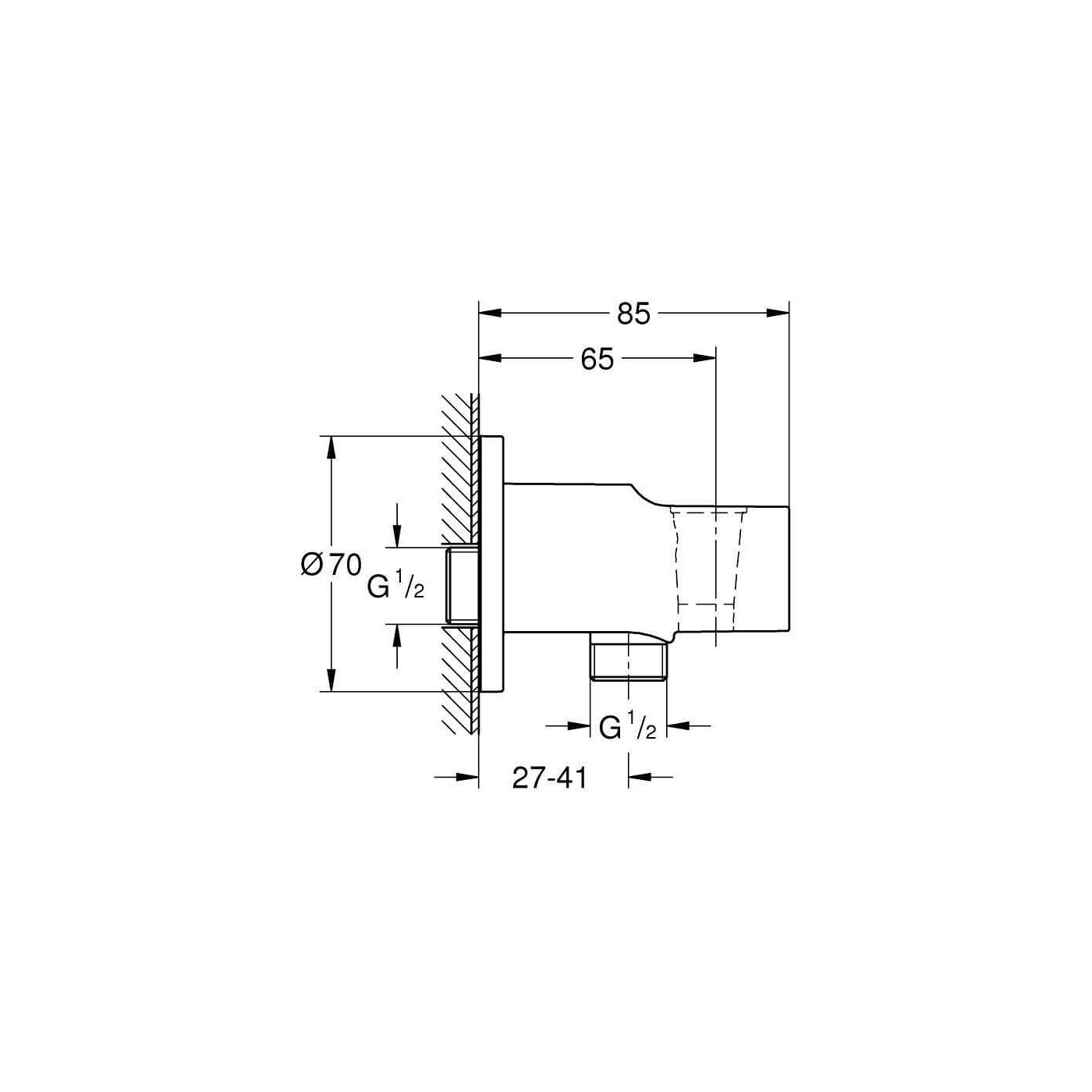 Kolanko Przyłączeniowe Tempesta Chrom 28628001 Grohe