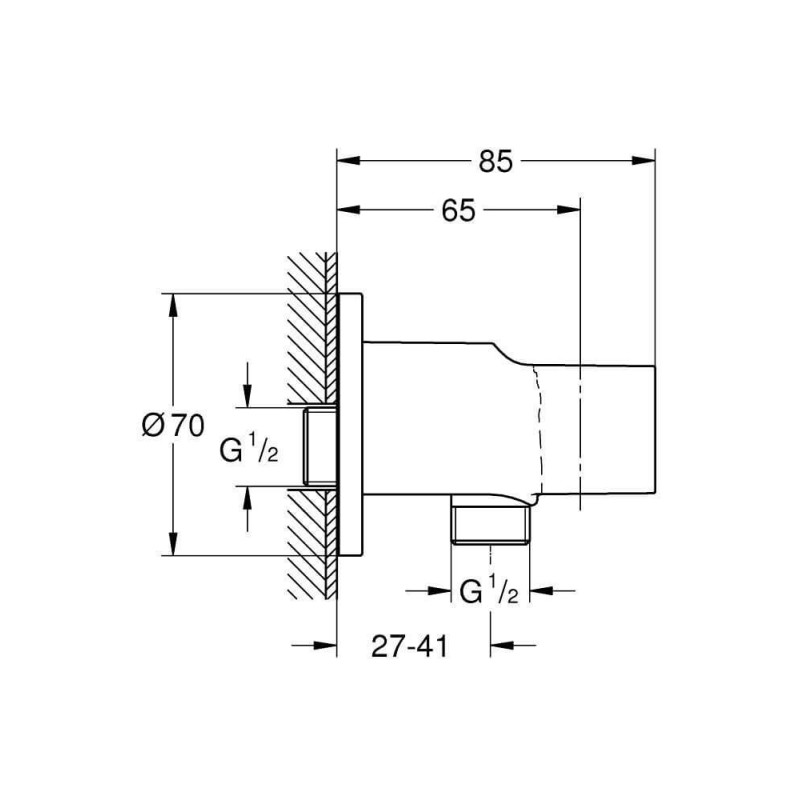 Kolanko Przyłączeniowe Tempesta Chrom 28679001 Grohe