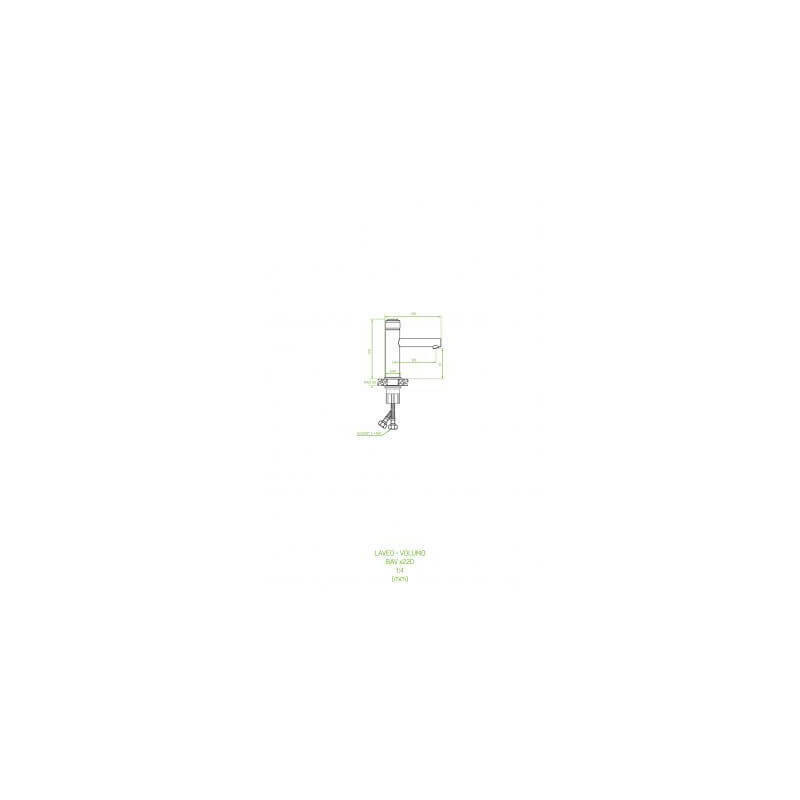 Bateria Umywalkowa Volumo Czarny BAV722D Laveo