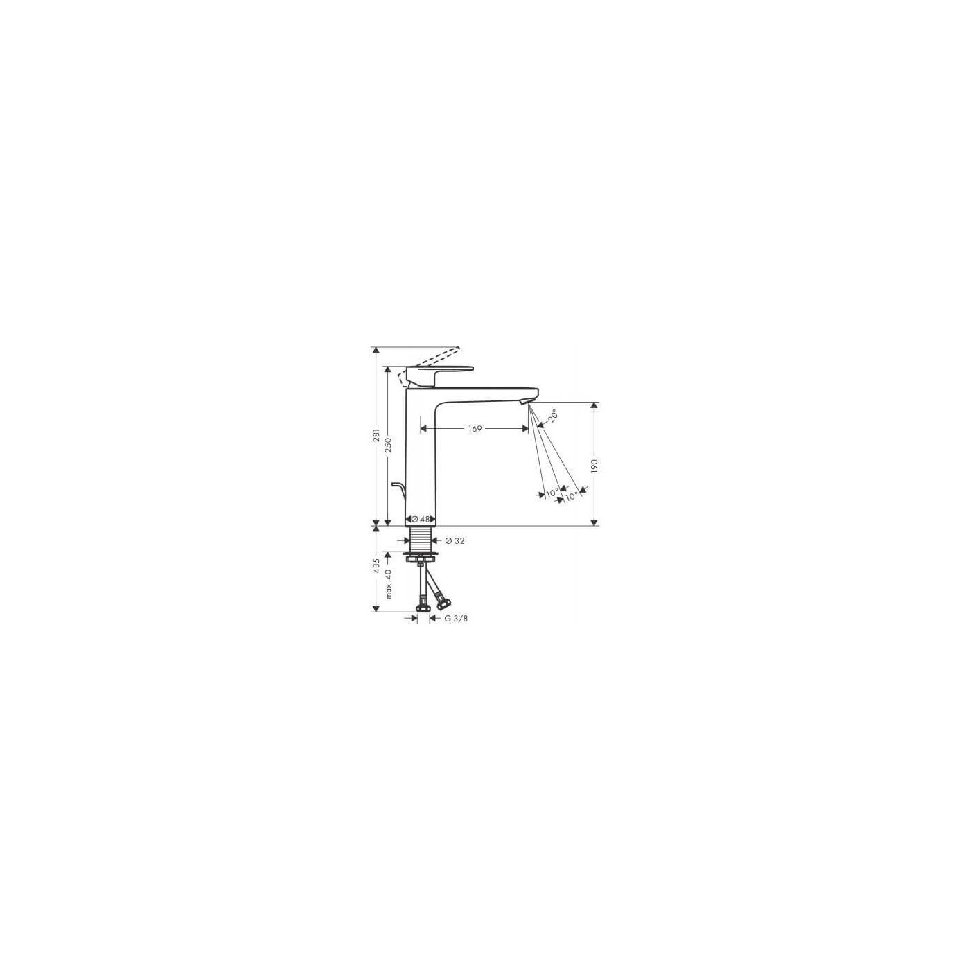 Bateria Umywalkowa Vernis Blend Czarny 71552670 Hansgrohe