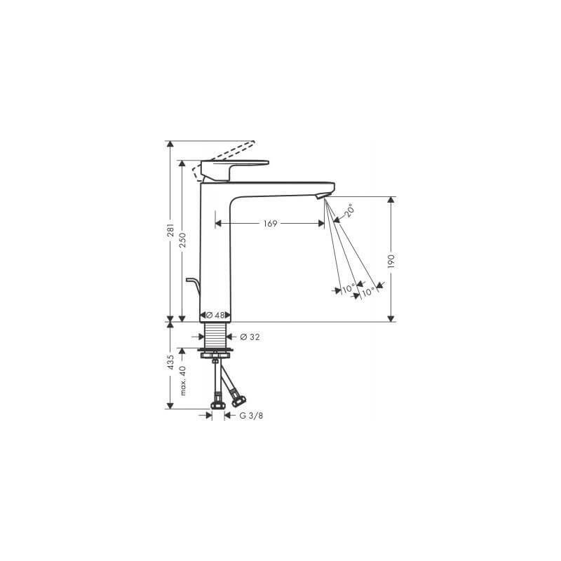 Bateria Umywalkowa Vernis Blend Czarny 71552670 Hansgrohe