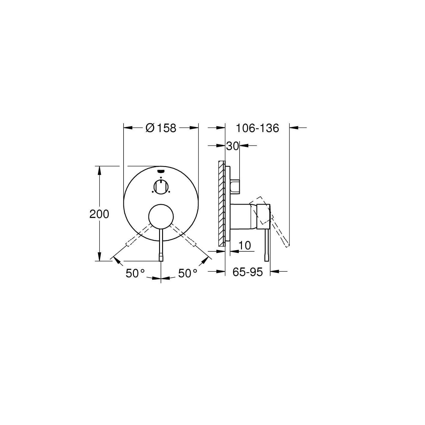 Bateria Do Obsługi 3 Wyjść Wody Essence Chrom 24169001 Grohe
