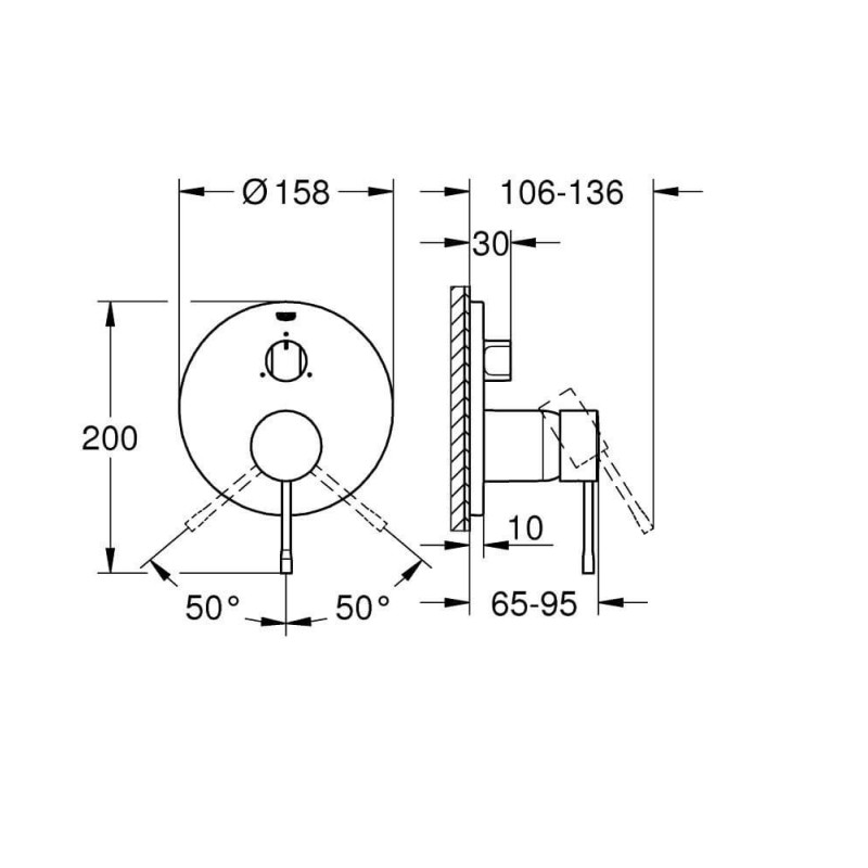 Bateria Do Obsługi 3 Wyjść Wody Essence Chrom 24169001 Grohe