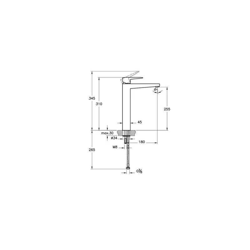 Bateria Umywalkowa Root Chromium A42733EXP Vitra