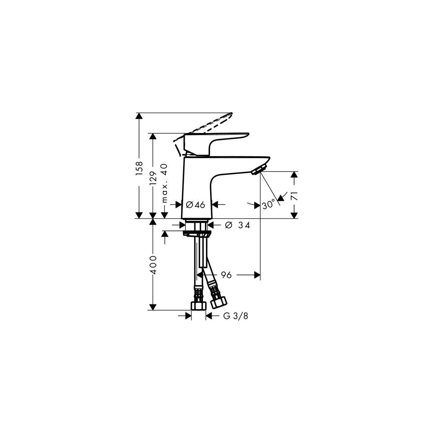Bateria Umywalkowa Talis E80 Chrom 71701000 Hansgrohe