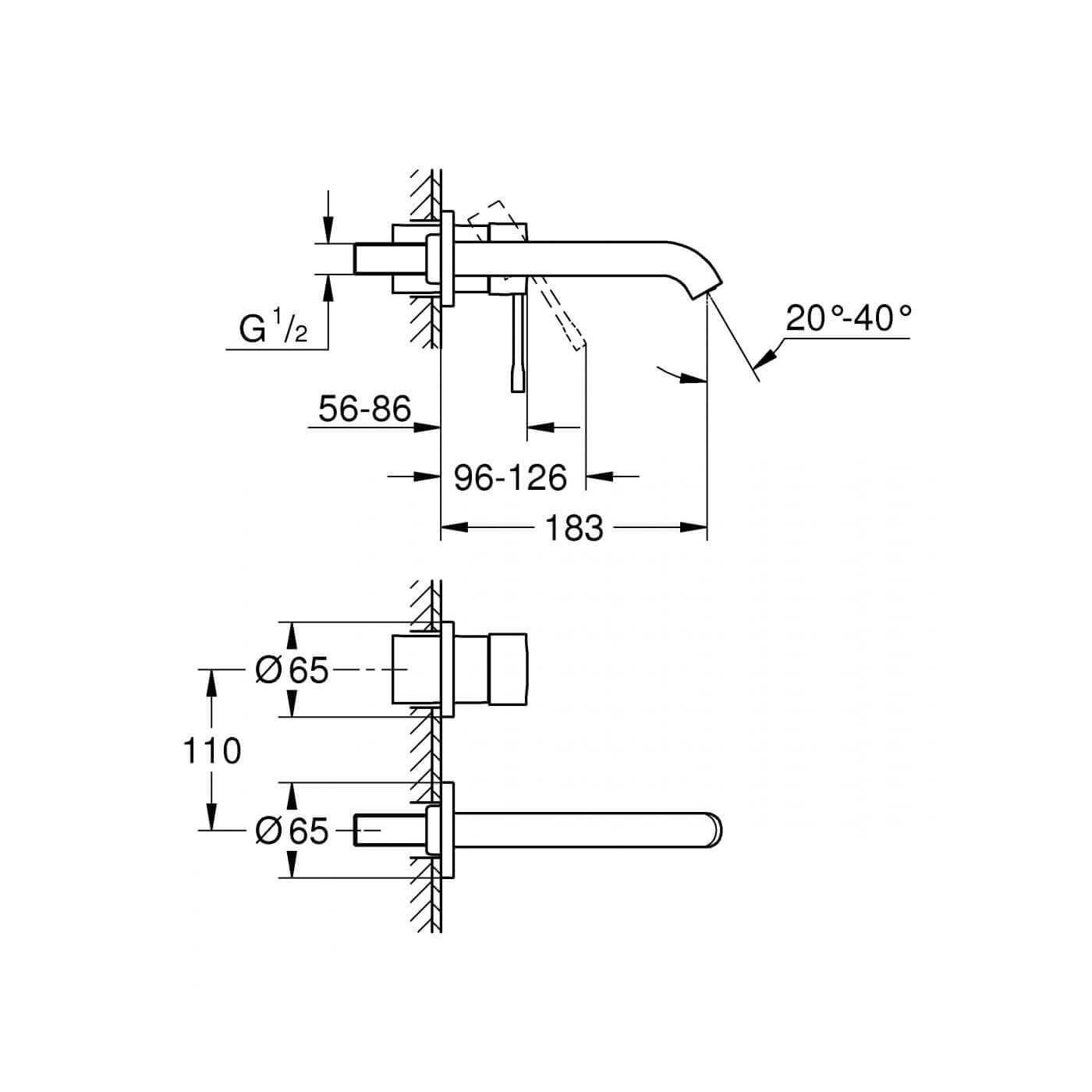 Bateria Umywalkowa Essence Warm Sunset 29192DA1 Grohe