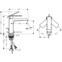 Bateria Umywalkowa Tecturis E Brąz Szczotkowany 73010140 Hansgrohe