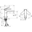 Bateria Umywalkowa Tecturis E Czarny Mat 73011670 Hansgrohe