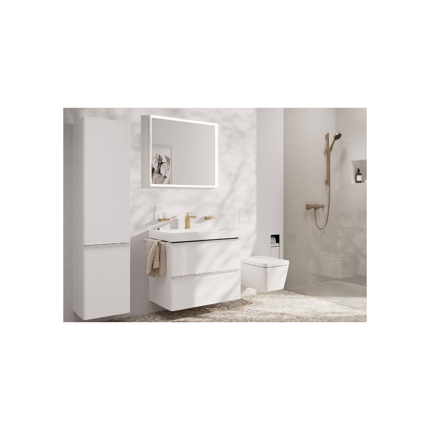 Bateria Umywalkowa Tecturis E Coolstart Brąz Szczotkowany 73012140 Hansgrohe