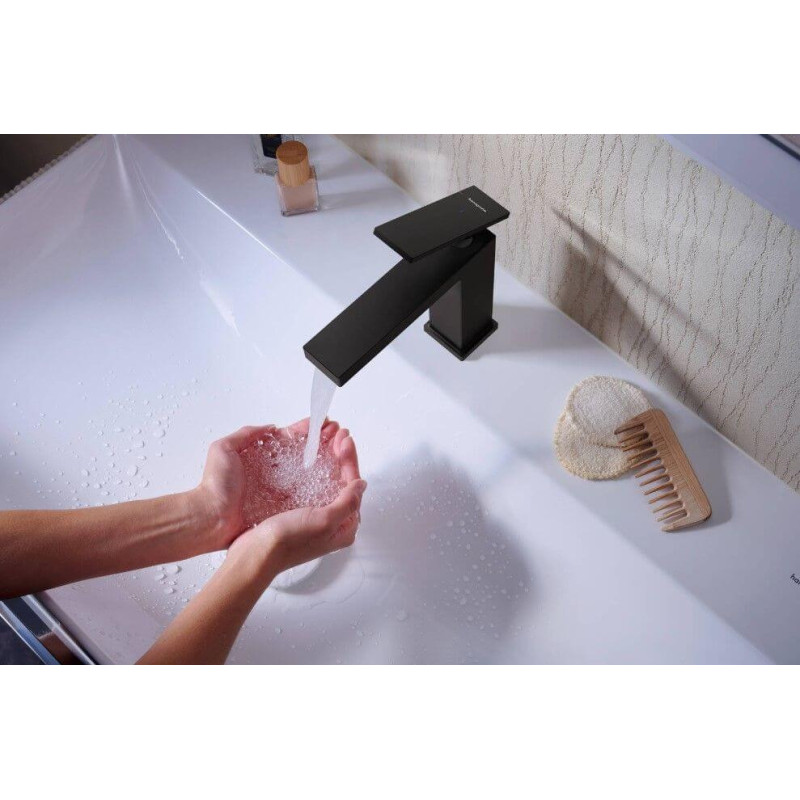 Bateria Umywalkowa Tecturis E Coolstart Czarny Mat 73012670 Hansgrohe