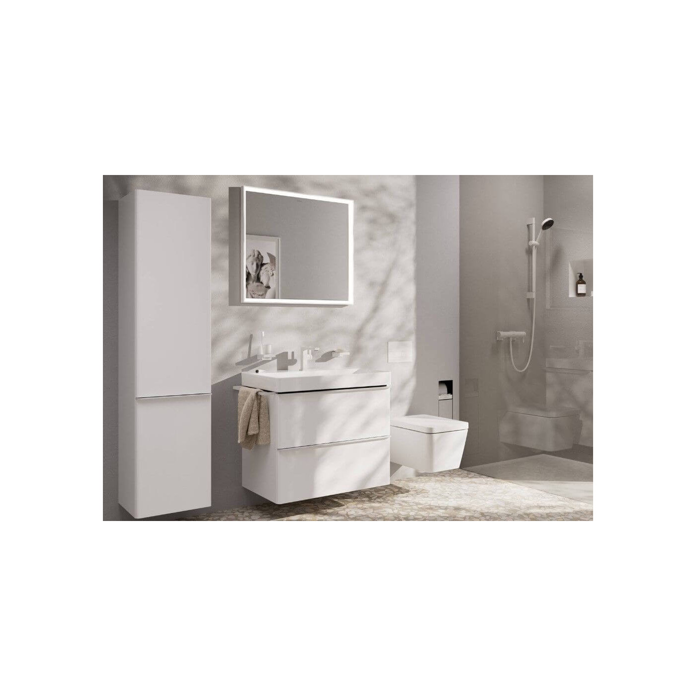 Bateria Umywalkowa Tecturis E Coolstart Biały Mat 73014700 Hansgrohe