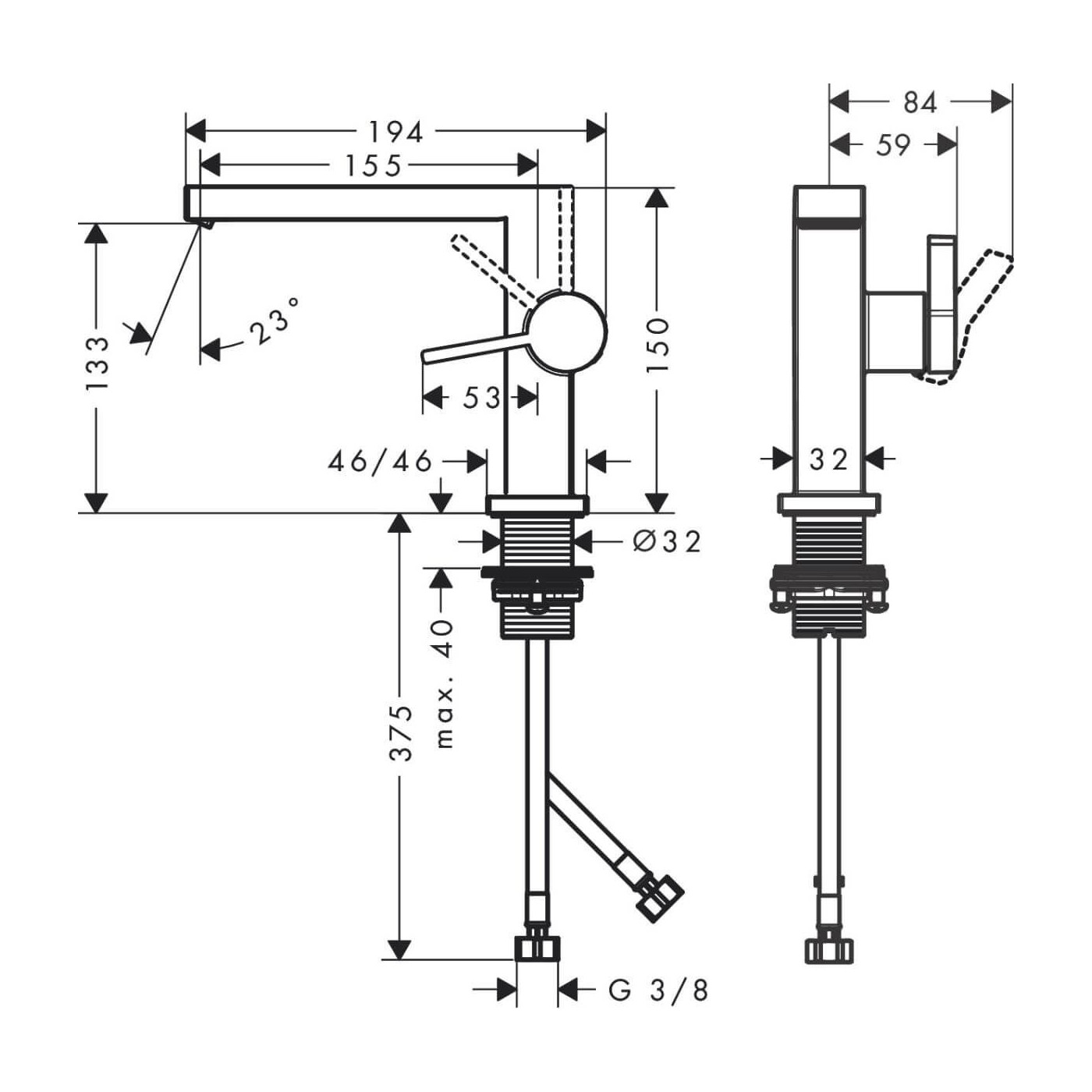 Bateria Umywalkowa Tecturis E Coolstart Chrom 73020000 Hansgrohe